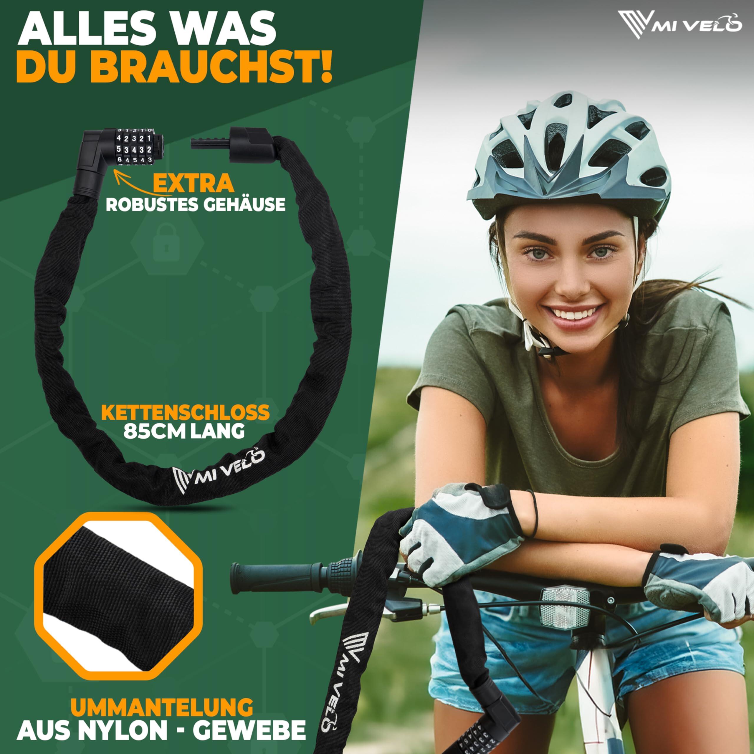 antivol à chaîne haute sécurité pour vélo et vélo électrique - Chaîne carrée 8 6/6