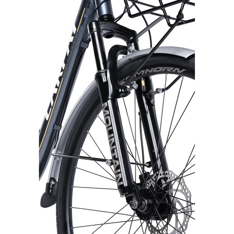 Bicicletă MTB semi-rigidă Roadster City 21v Gri/Alb