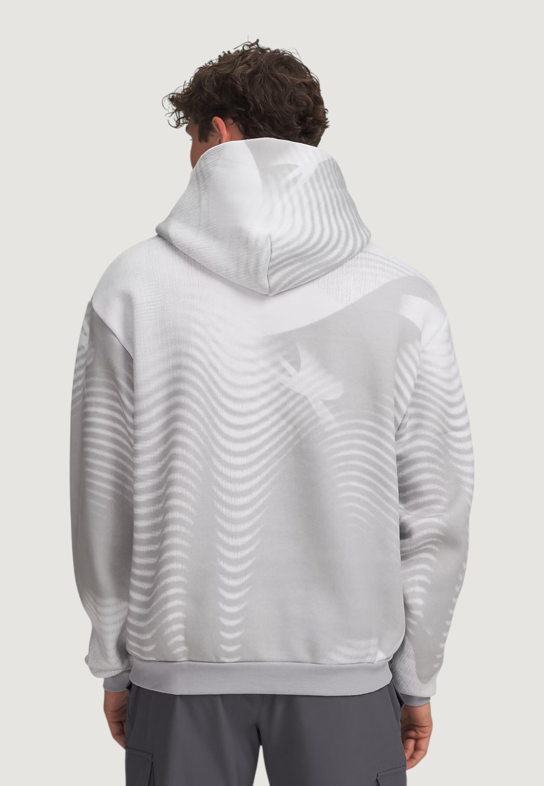 sweat-shirt UA ICON FLEECE PRINTED HD HOMME gris 2/5