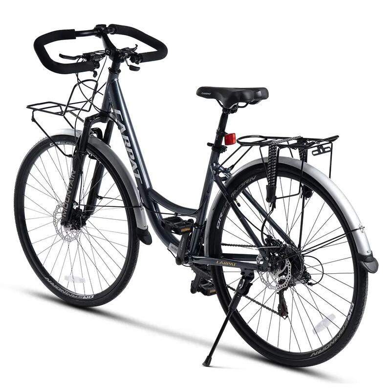 Bicicletă MTB semi-rigidă Roadster City 21v Gri/Alb