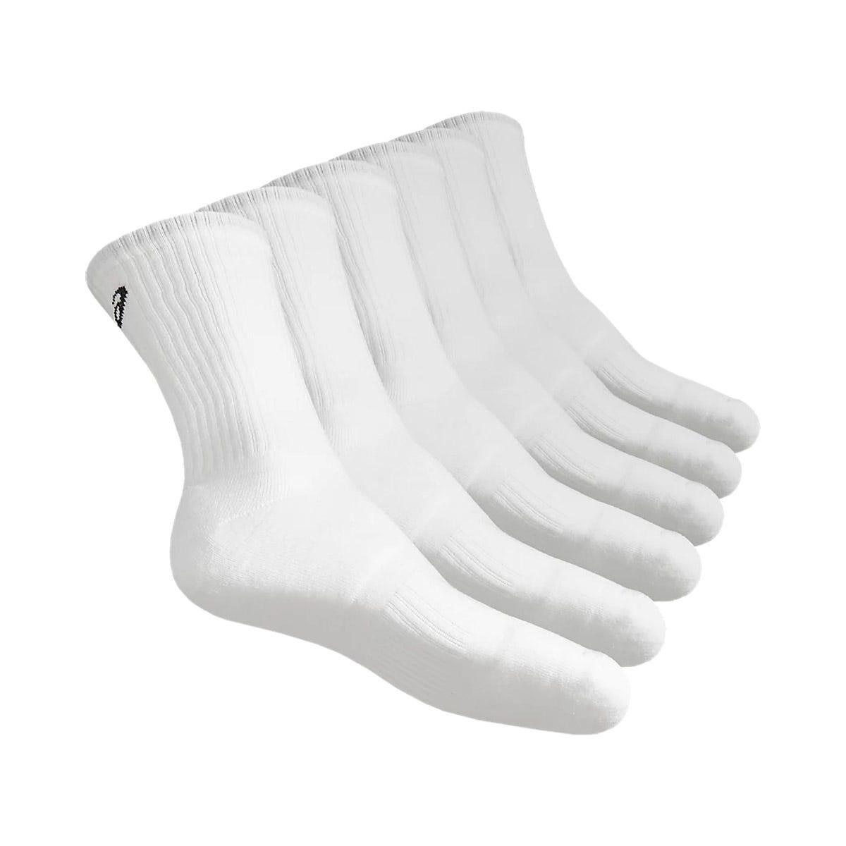 6 PACK OF WHITE ASICS CREW SOCKS 2/2
