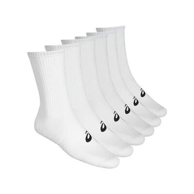 6 pack of white asics crew socks
