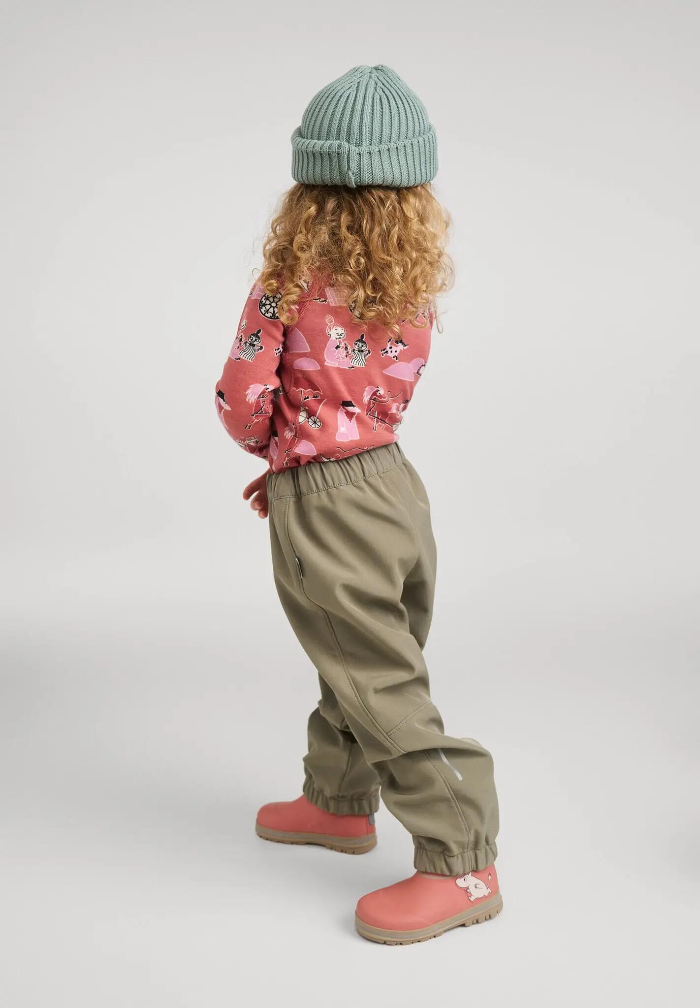 Kinder Softshell Hose Oikotie Greyish green 4/5