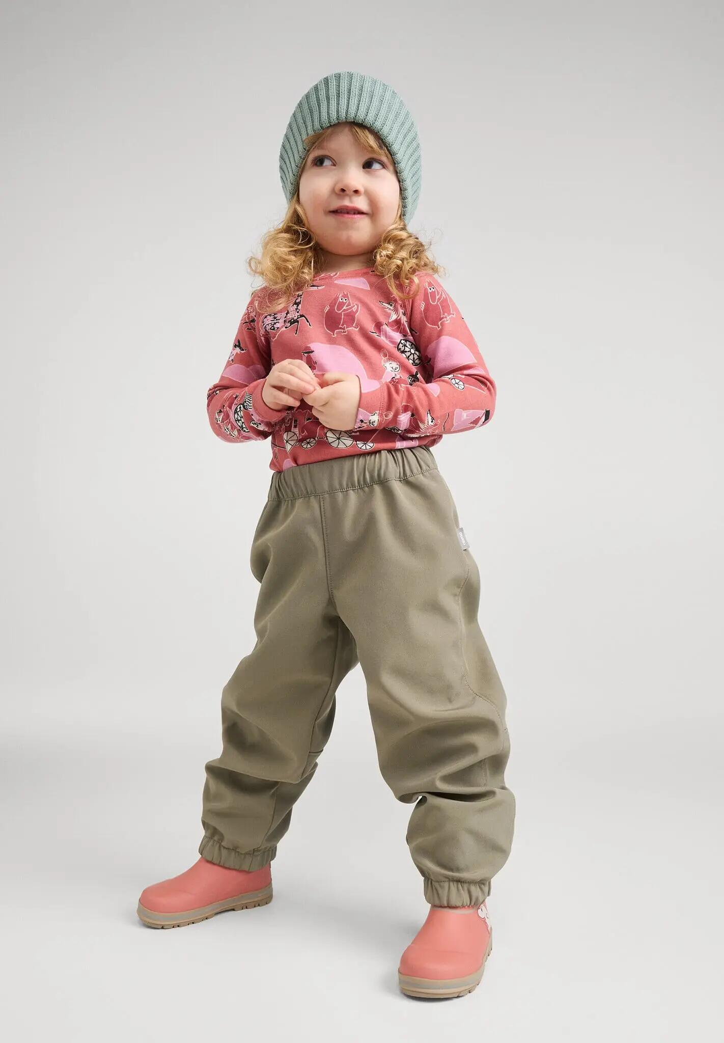 Kinder Softshell Hose Oikotie Greyish green 3/5