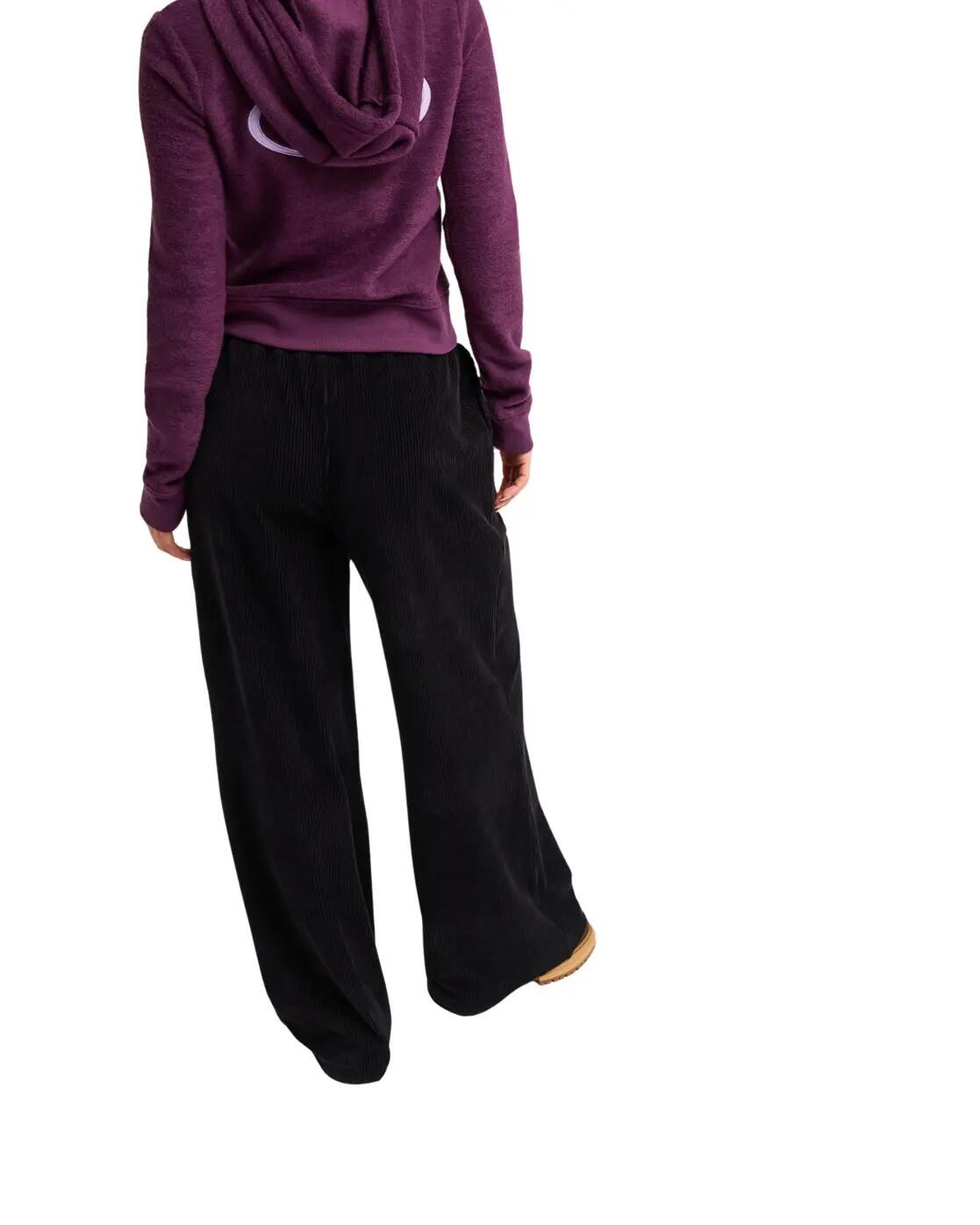 Pantalón amplio de pana LEKEITIO KNIT Negro Mujer 2/4
