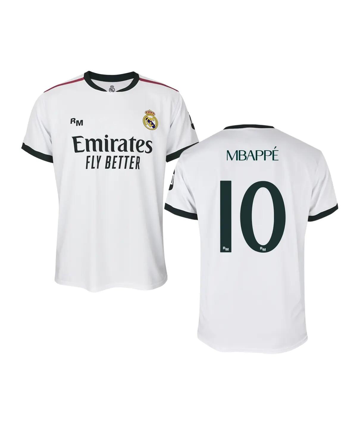 Hombre Fútbol Camiseta Réplica Oficial 1ª Equipación Blanco Real Madrid Mbappé 1/6