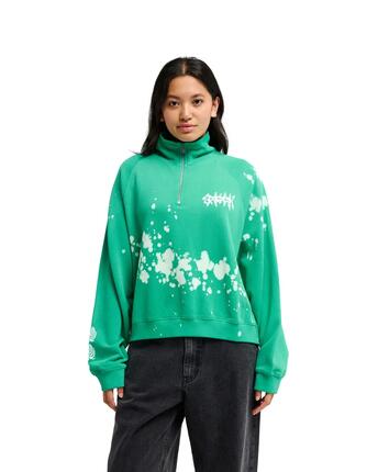 Sweat à col zippé CORONET PEAK Vert Femme