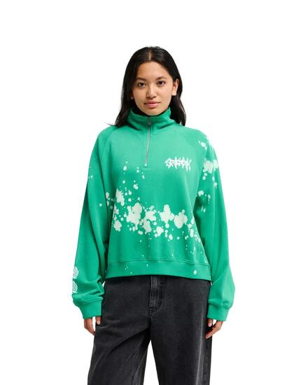 Sweat à col zippé CORONET PEAK Vert Femme
