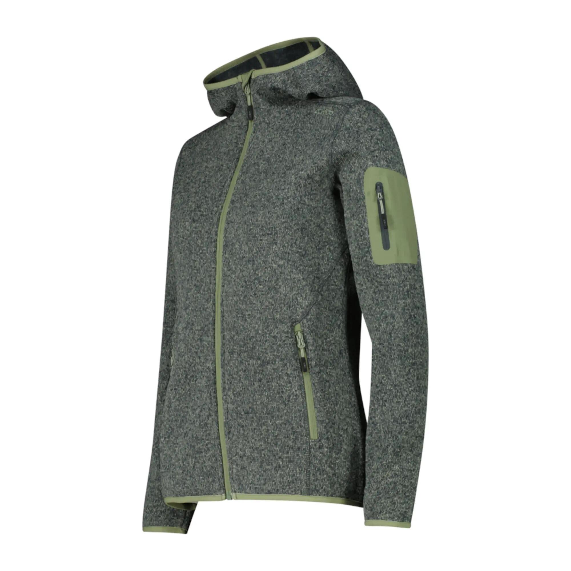 Felpa con cappuccio spesso in maglia mélange donna CMP Knit-Tech 3/3