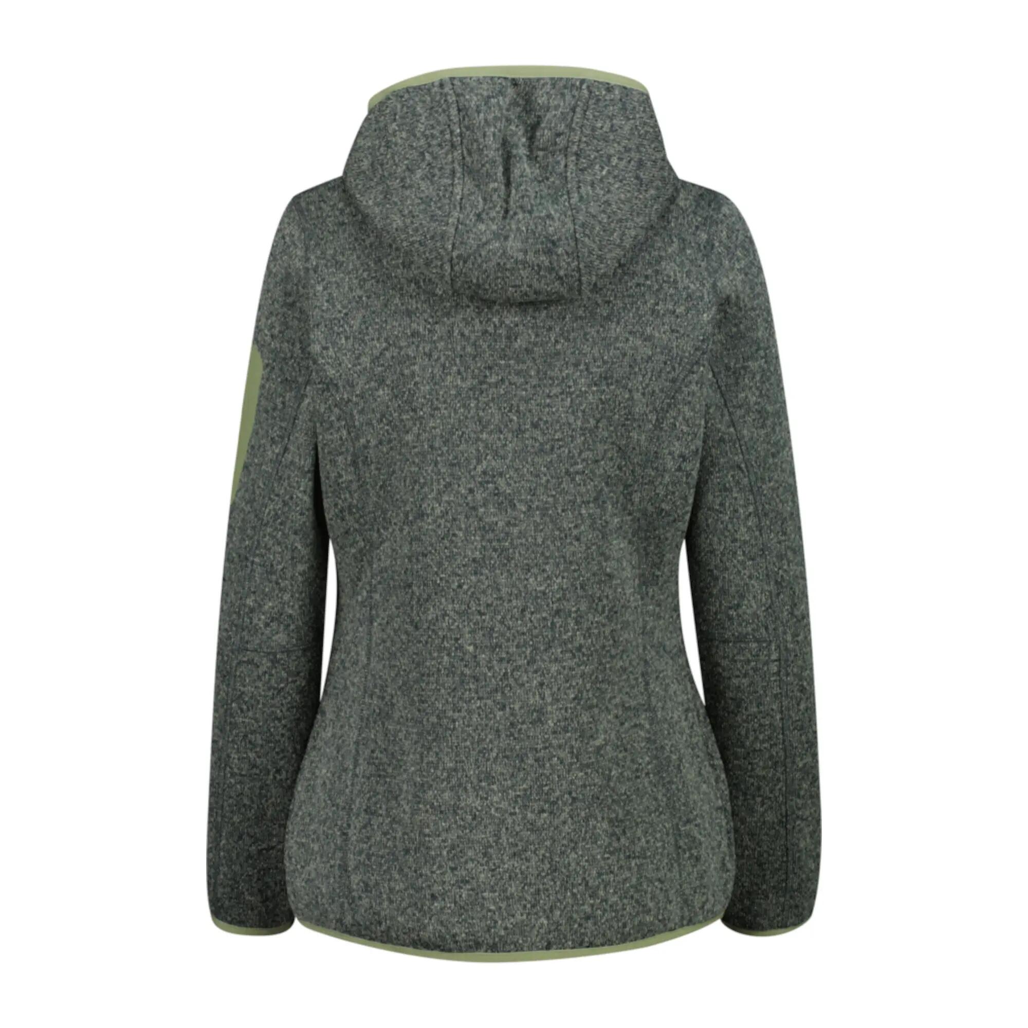 Felpa con cappuccio spesso in maglia mélange donna CMP Knit-Tech 2/3