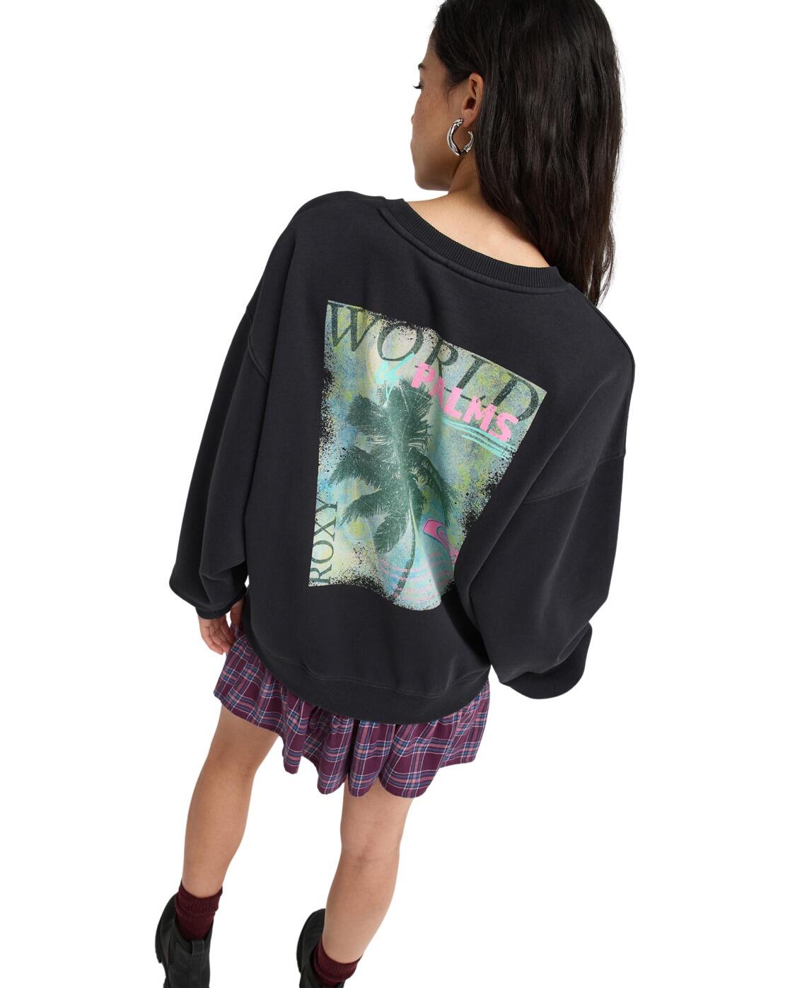 Sudadera de corte relajado LINEUP Negro Mujer 2/4