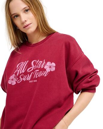 Relaxed Fit Sweatshirt LINEUP Rot Damen