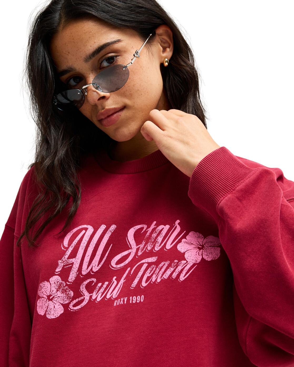 Sudadera de corte relajado LINEUP Rojo Mujer 4/4