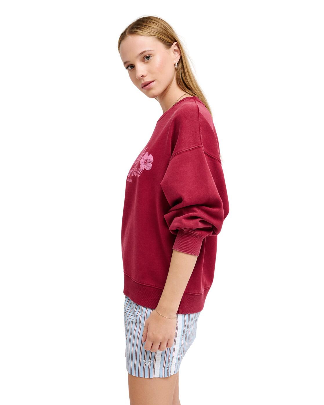 Sudadera de corte relajado LINEUP Rojo Mujer 2/4