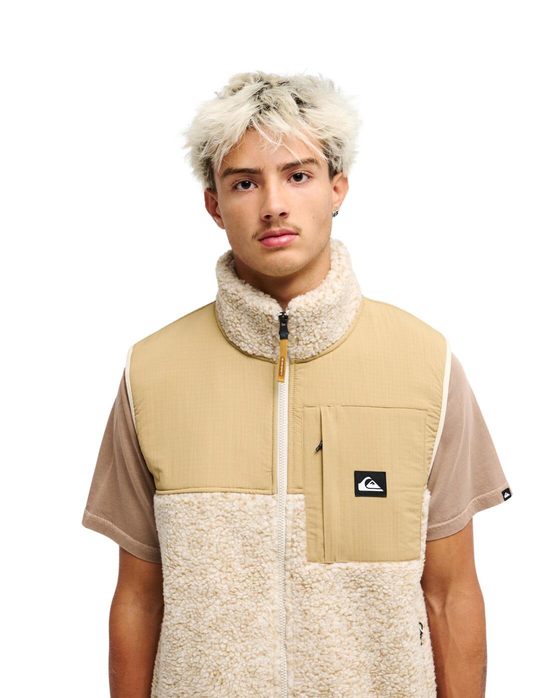 Veste sans manches zippée en polaire SHALLOW WATER Beige Homme 3/4