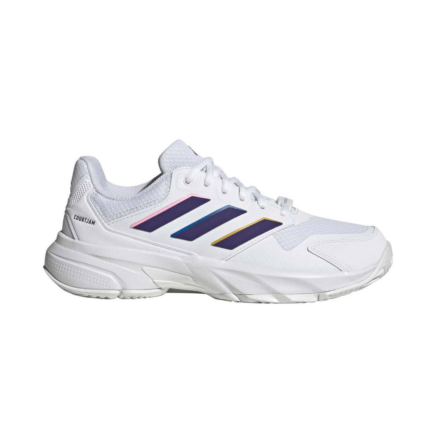 Adidas Courtjam Contrôle 3 Blanc/lilas Femme Ki3626 1/6