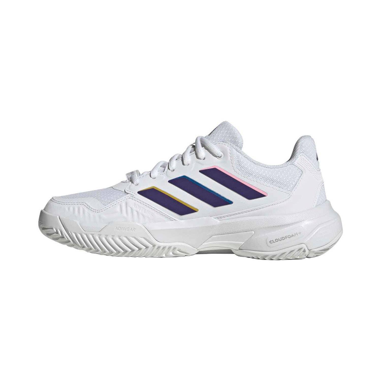 Adidas Courtjam Contrôle 3 Blanc/lilas Femme Ki3626 4/6