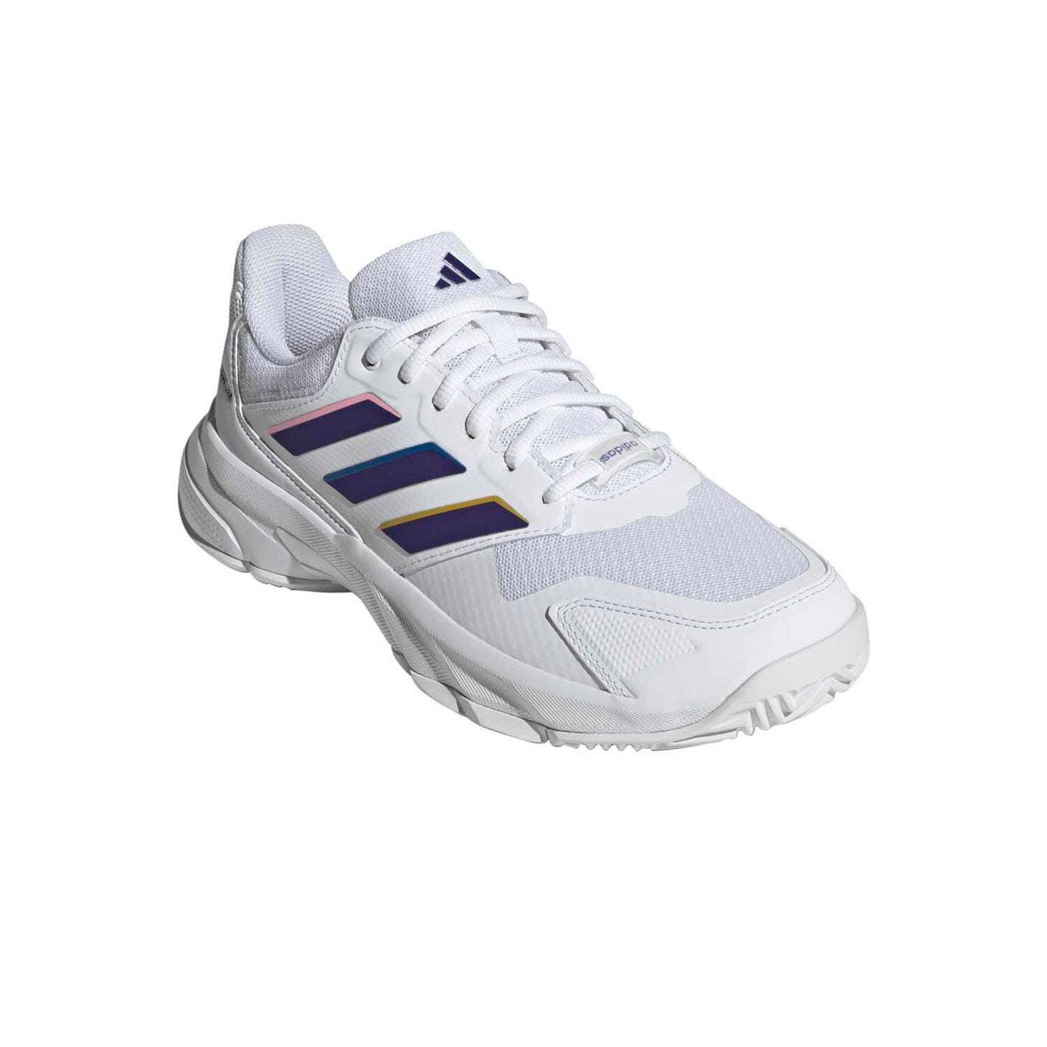 Adidas Courtjam Contrôle 3 Blanc/lilas Femme Ki3626 2/6