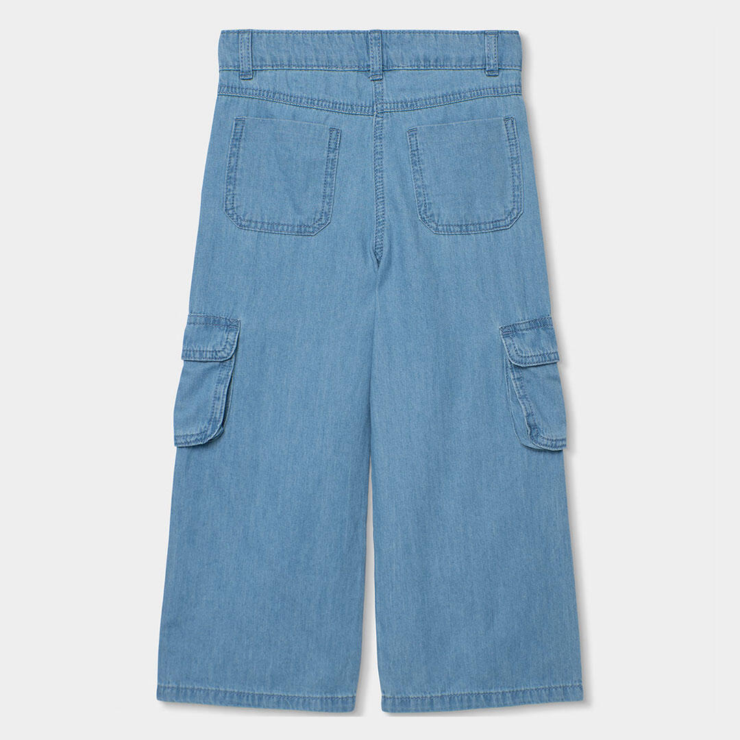 Pantalón niña denim color bleach 2/4