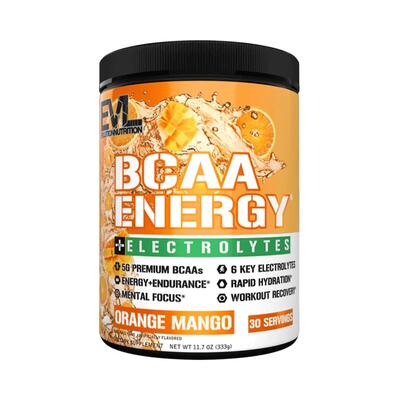 Evl nutrition bcaa energy + electrolytes (30 serv) orange mango - aminozuren