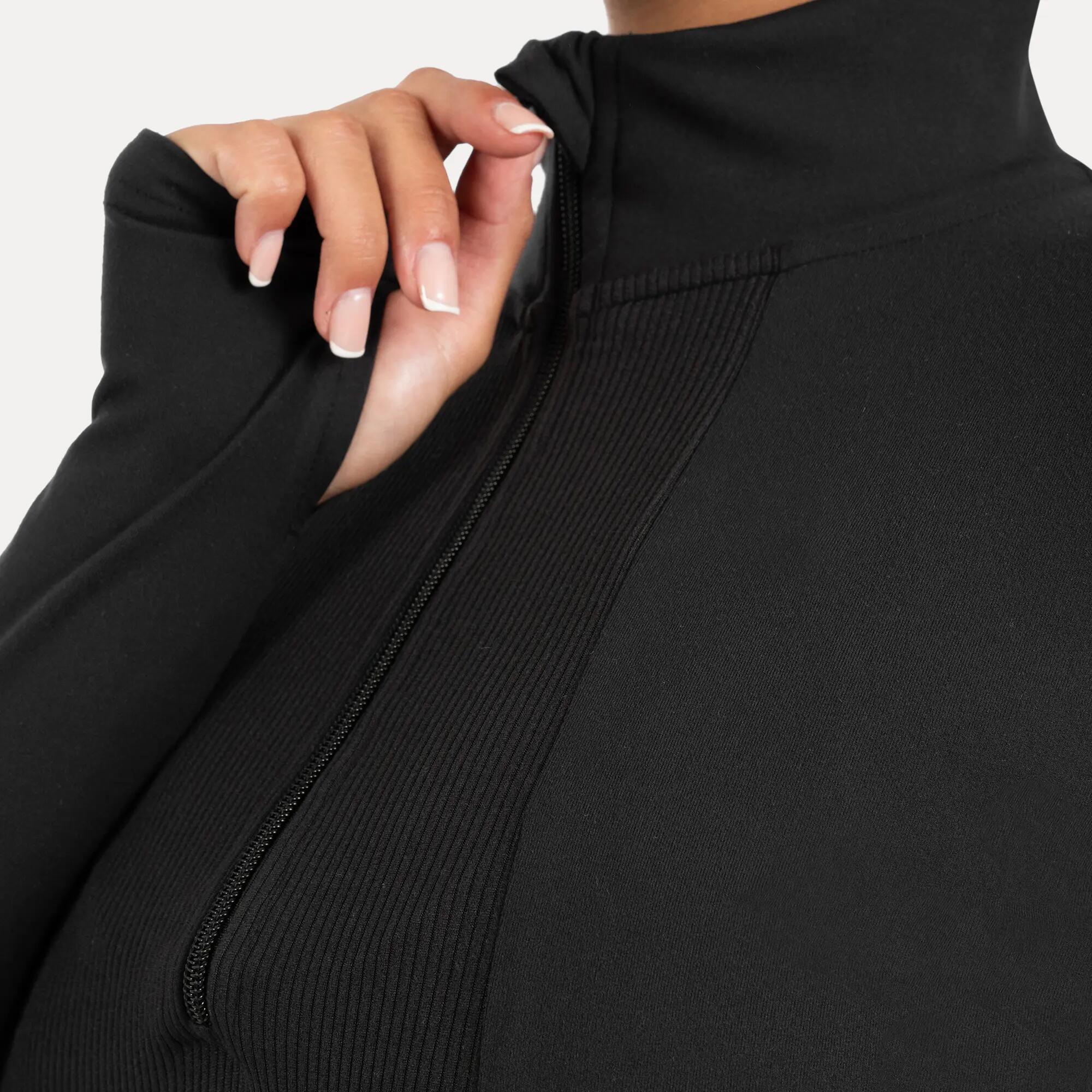 Damen Sweater Half Zip Naveya Schwarz 5/6