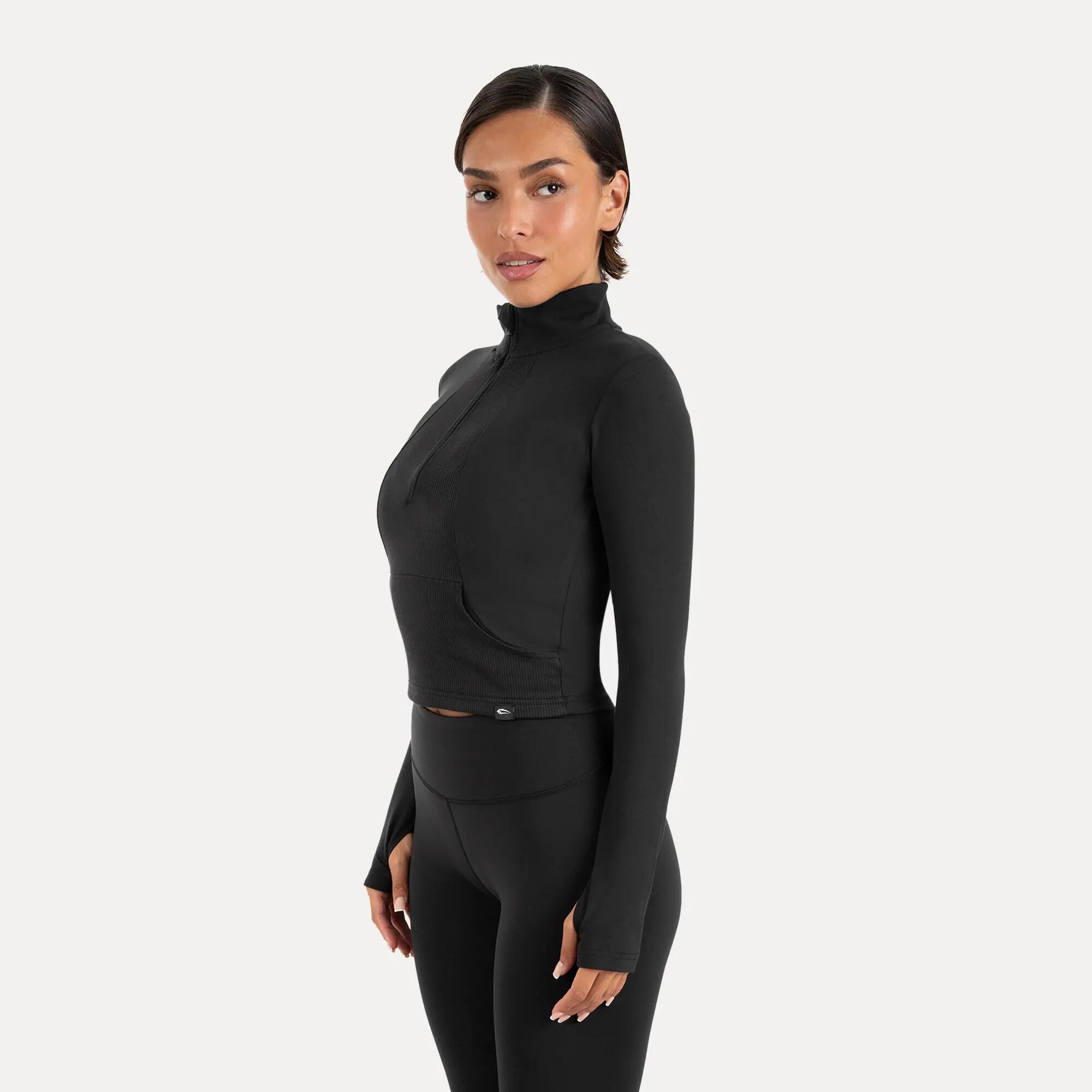 Damen Sweater Half Zip Naveya Schwarz 2/6