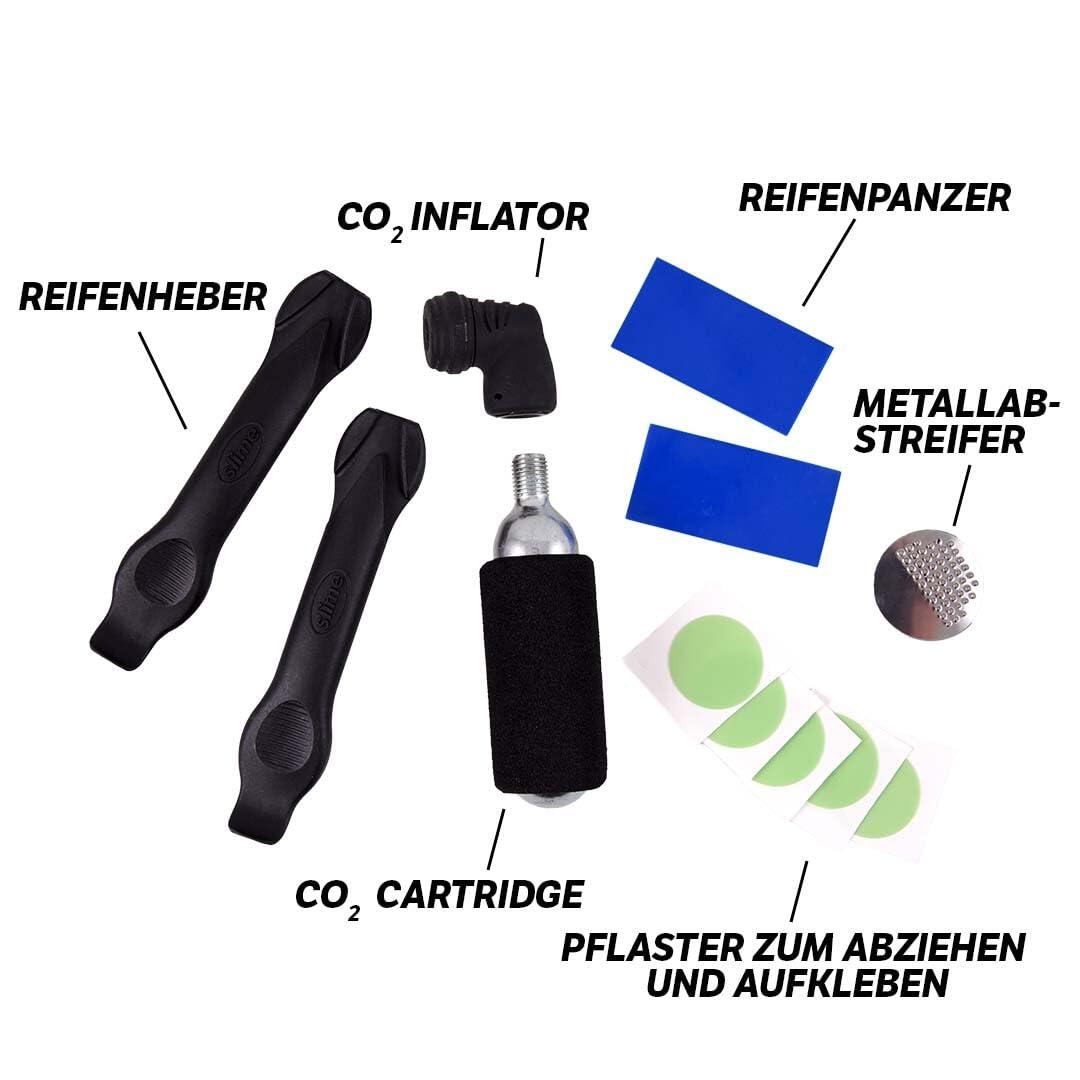 20495-95 Kit de Réparation de Crevaison Vélo, Set Deluxe pour Réparation de 3/6