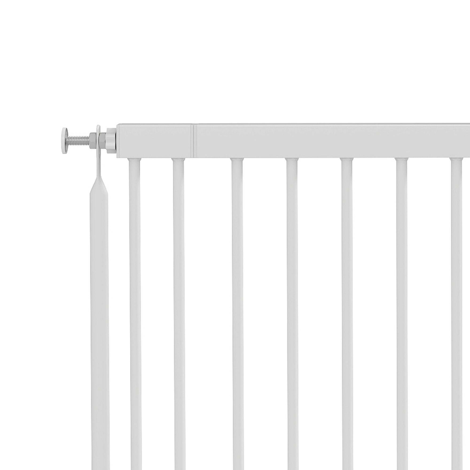 Barrera de Seguridad PawHut 93.5x2x45 cm Blanco 4/5