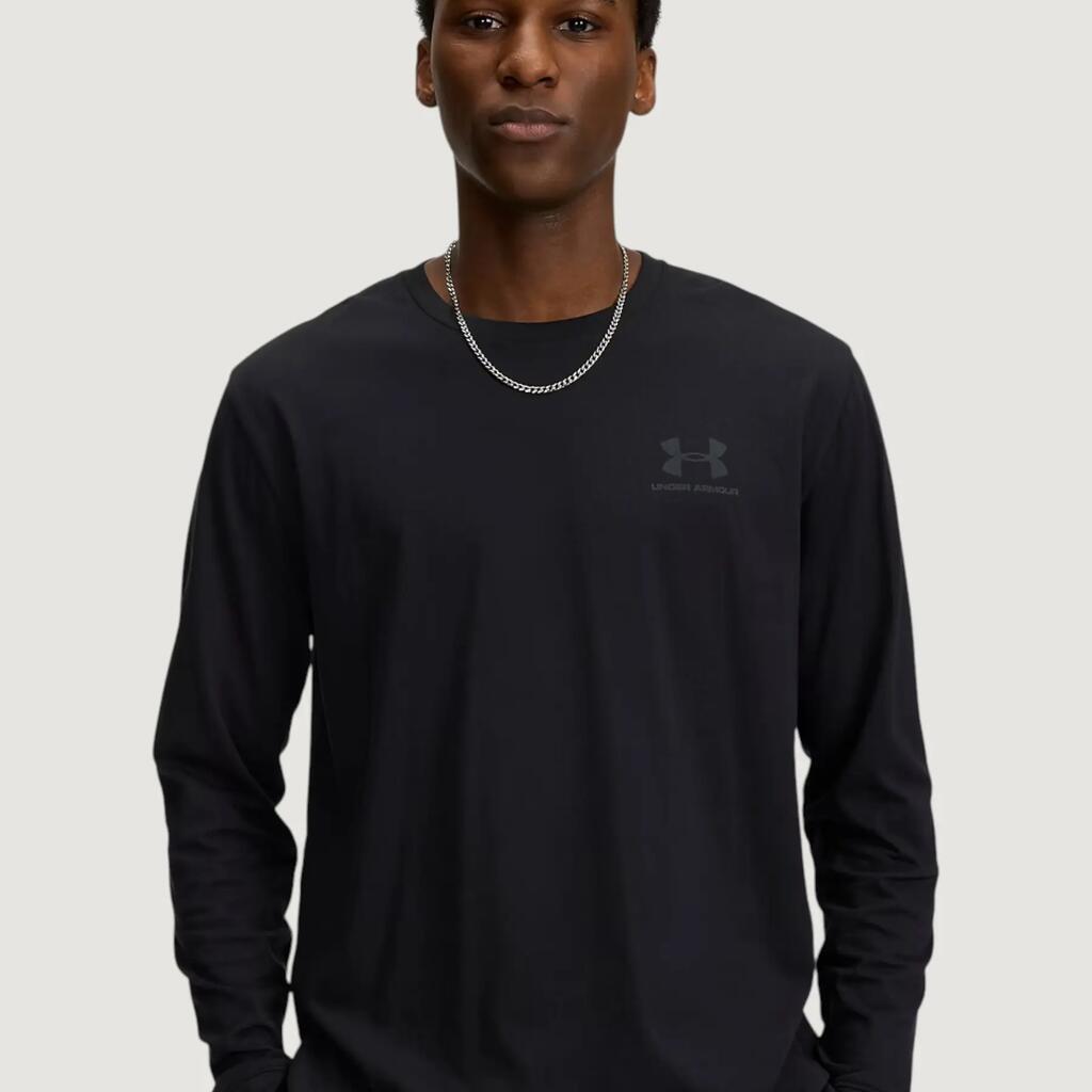 MEN'S long-sleeved t-shirt UA SPORTSTYLE LEFT CHEST LS BLACK