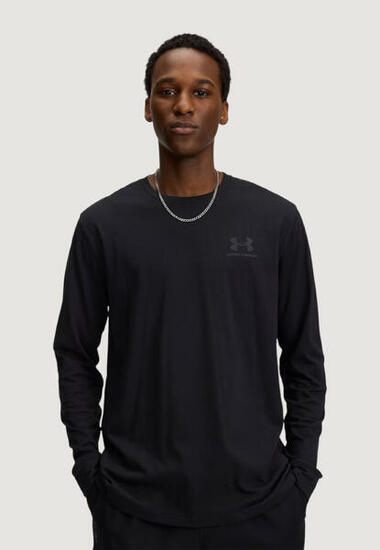 t-shirt manches longues UA SPORTSTYLE LEFT CHEST LS HOMME noir
