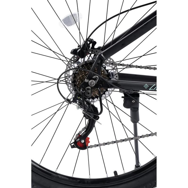Bicicletă MTB semi-rigidă Life 21v Negru/Turcoaz