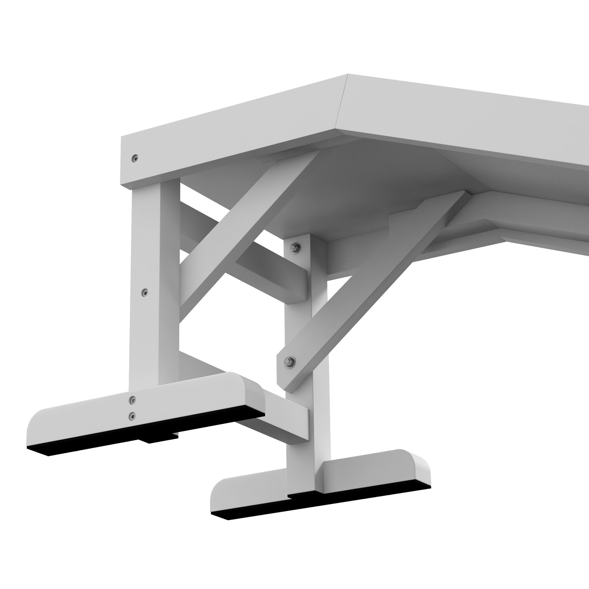 Rampa para Perros PawHut 125x40x35.5 cm Blanco y Gris 5/5