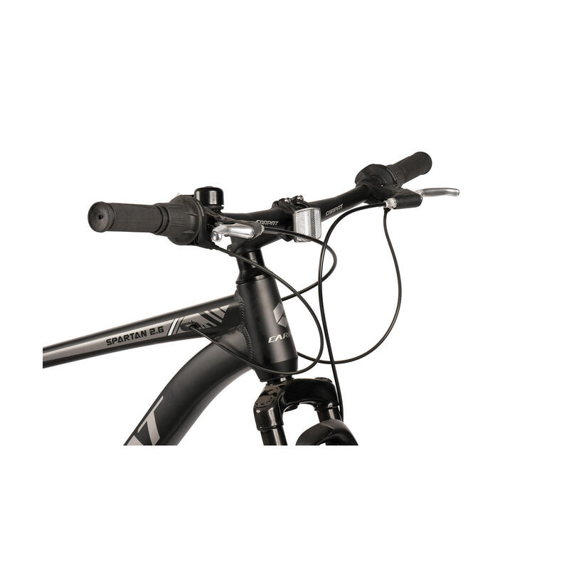 Bicicletă de Munte Spartan Hardtail MTB 21v, Negru/Gri