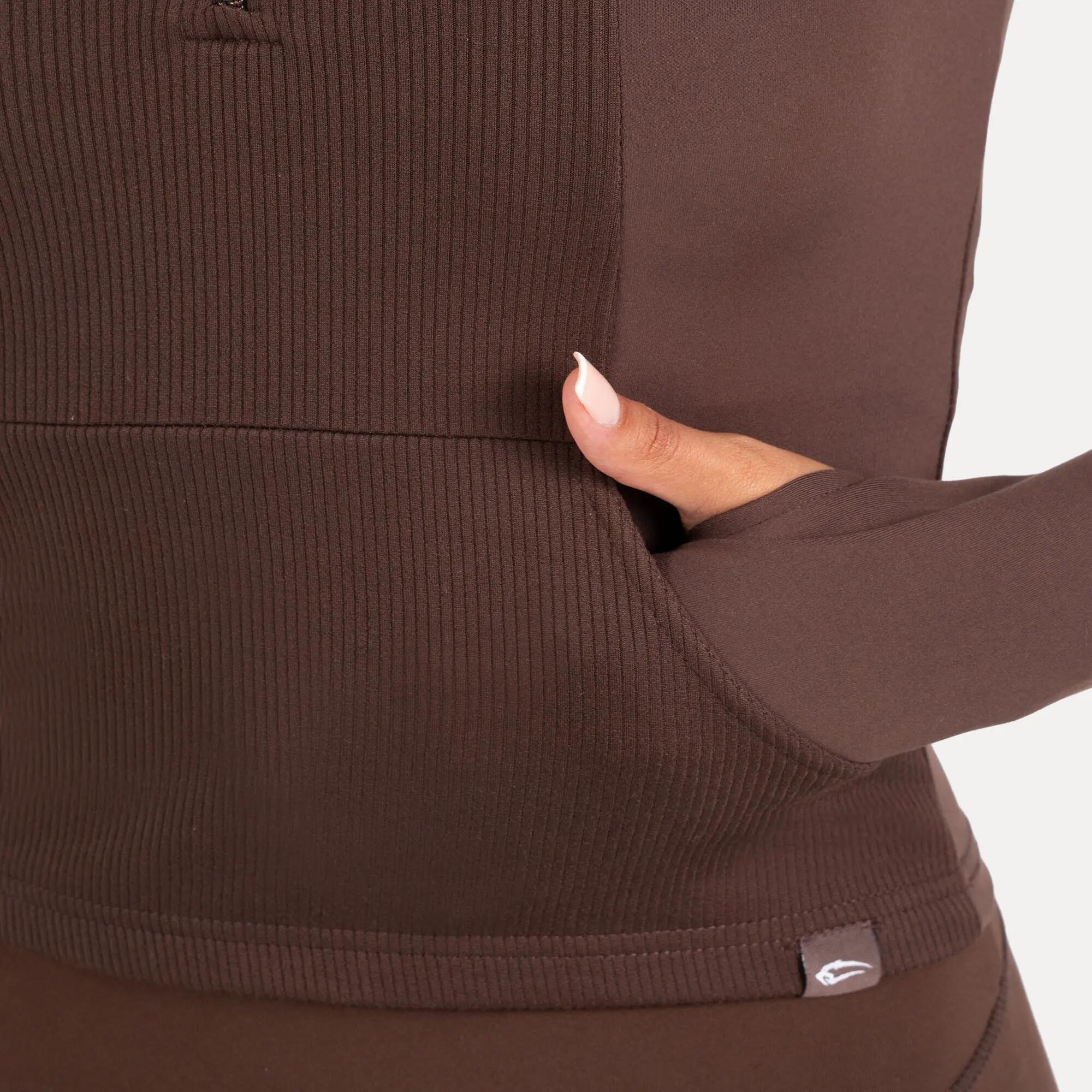Damen Sweater Half Zip Naveya Braun 6/6