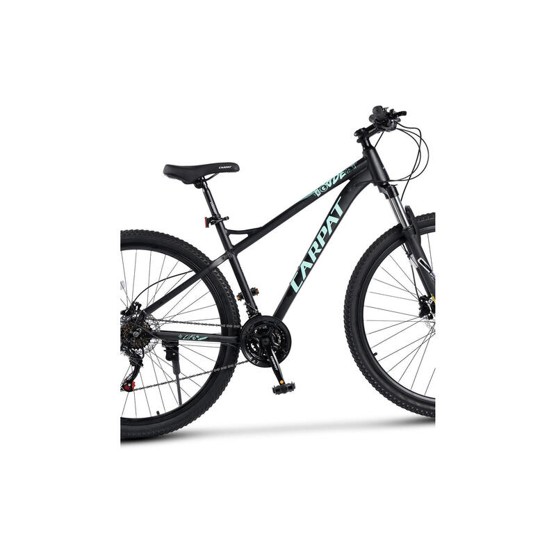 Bicicletă MTB semi-rigidă Life 21v Negru/Turcoaz