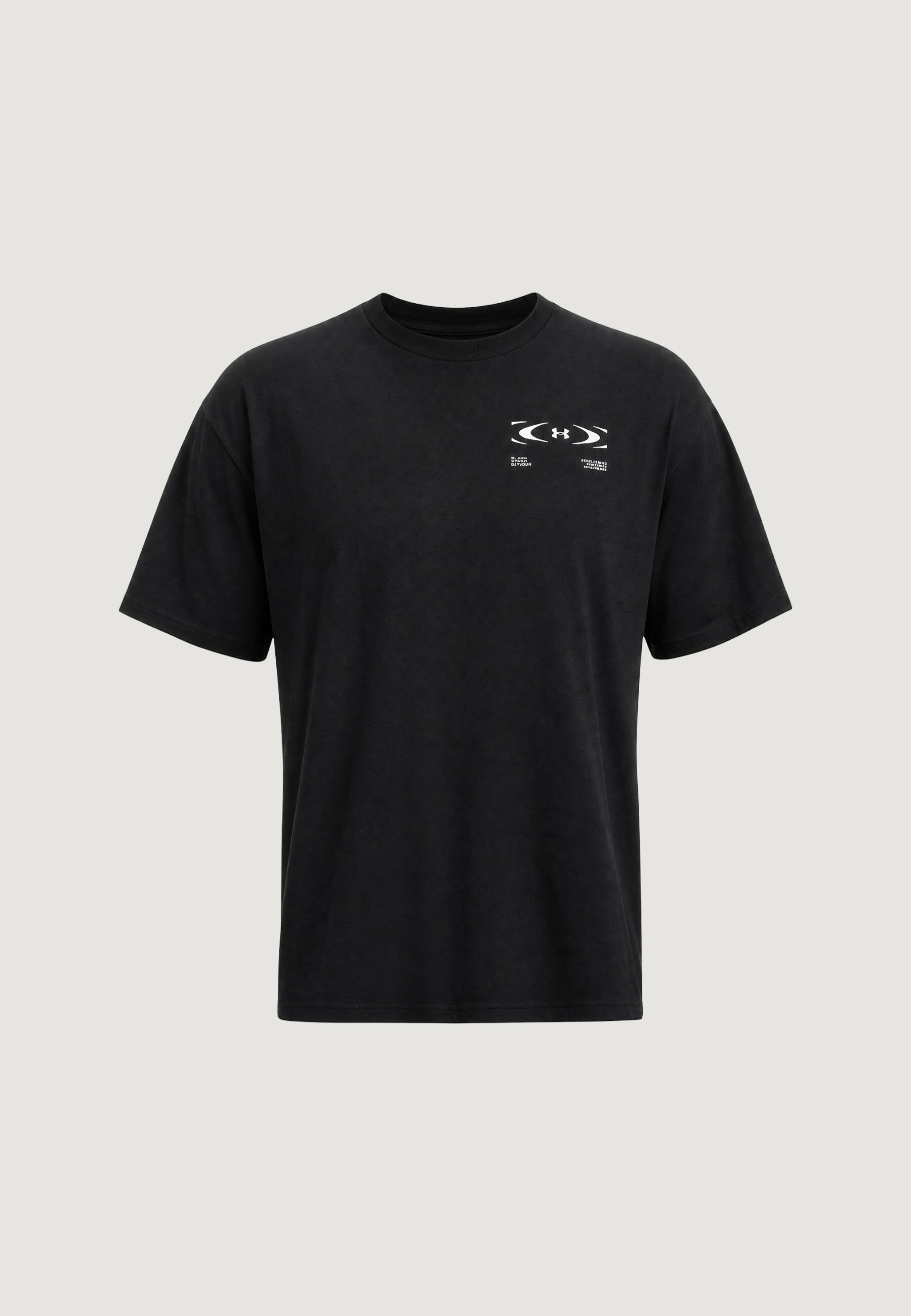 Crop top T-shirt UA M HWT ECHO LOGO OS SS HEREN Zwart 5/5