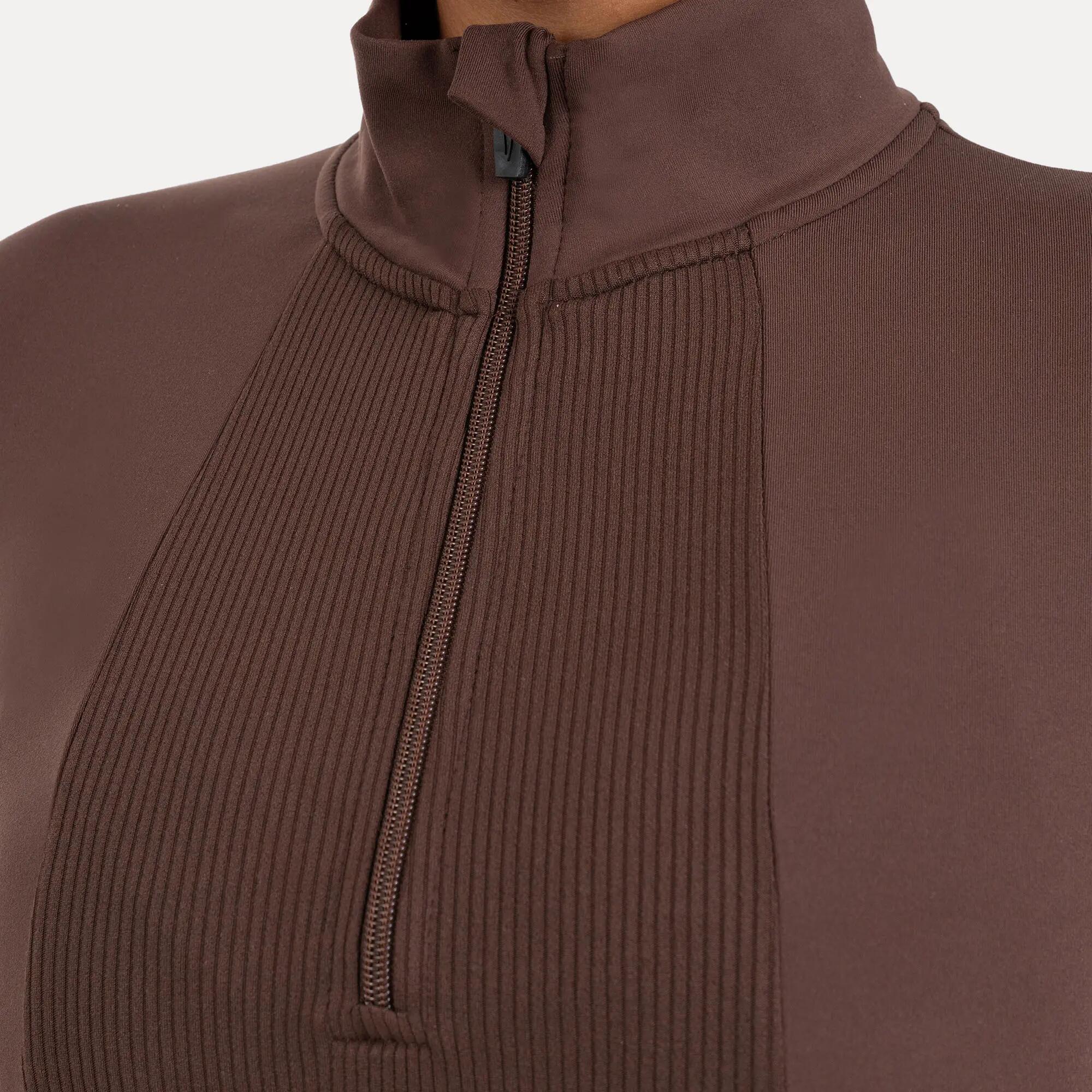 Damen Sweater Half Zip Naveya Braun 5/6