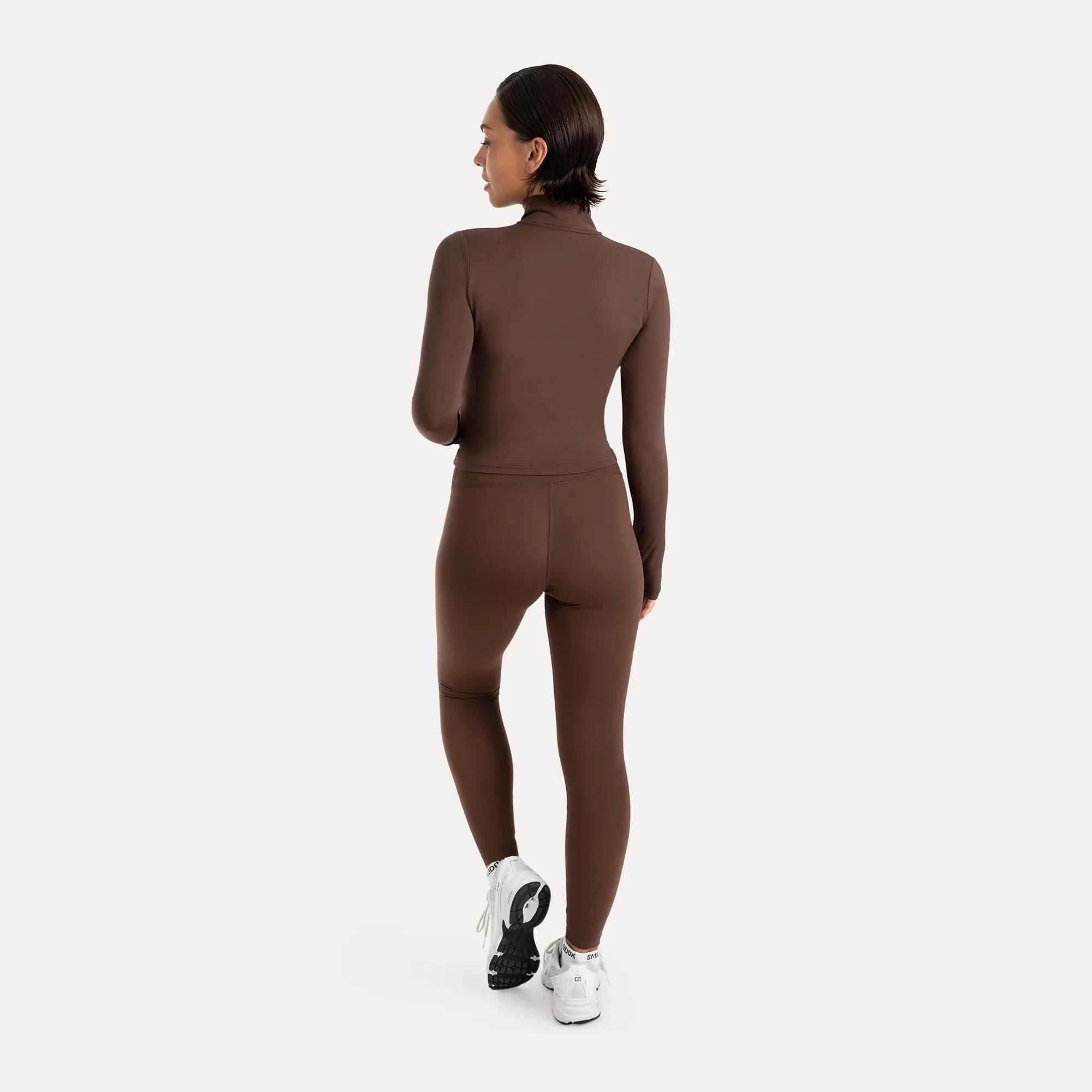 Damen Sweater Half Zip Naveya Braun 3/6