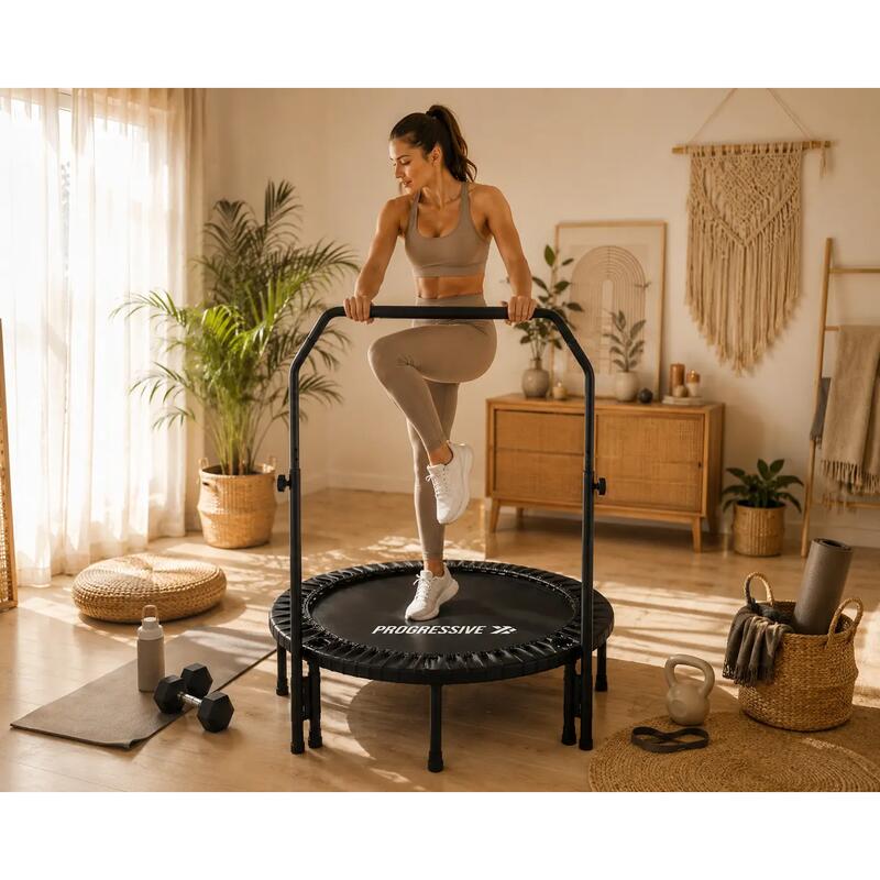 Trambulina Fitness Progressive pliabila cu maner ajustabil
