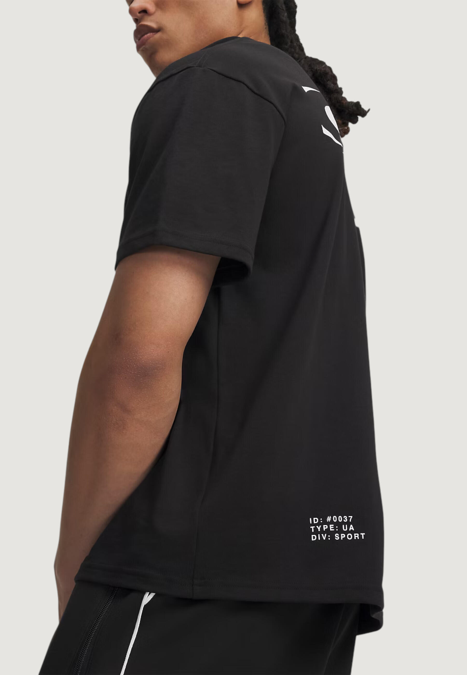 Crop top T-shirt UA M HWT ECHO LOGO OS SS HEREN Zwart 2/5