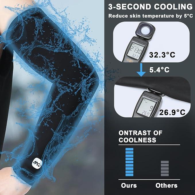 UV-Schutz Arm Sleeves elastisch atmungsaktiv für Fahrrad Laufen Angeln 4/4