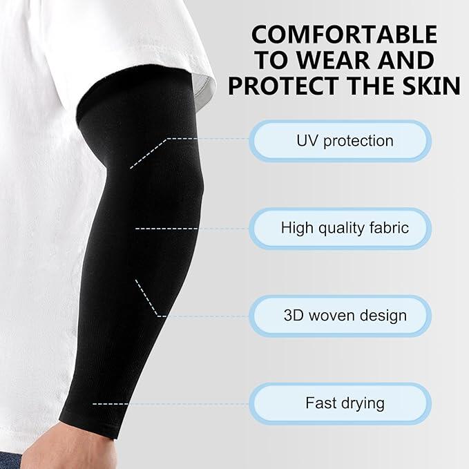 UV-Schutz Arm Sleeves elastisch atmungsaktiv für Fahrrad Laufen Angeln 3/4