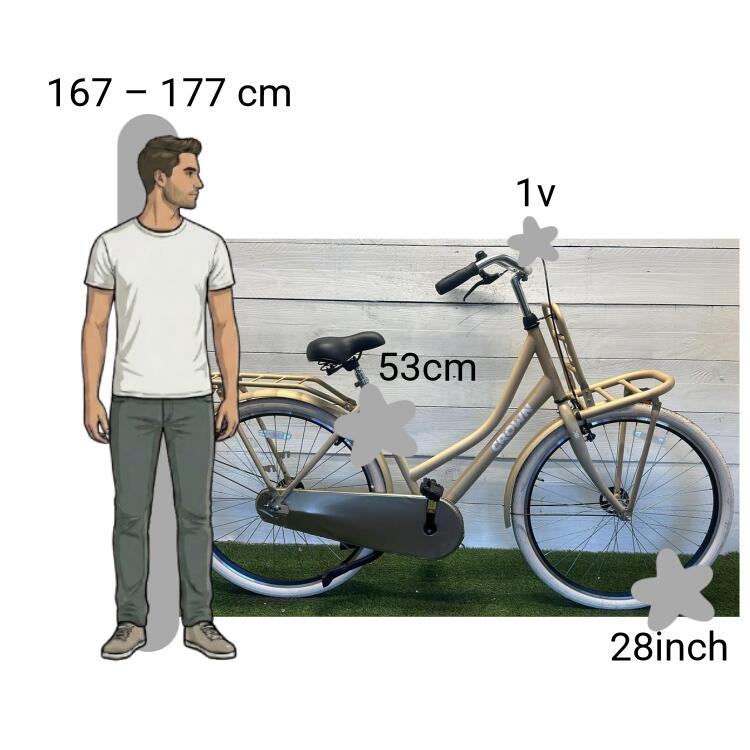 Tweedehands Crown Transportfiets 2/4