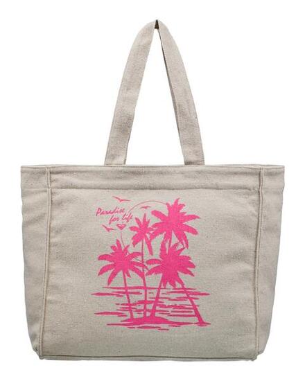 Shopper DRINK THE WAVE Beige Dames