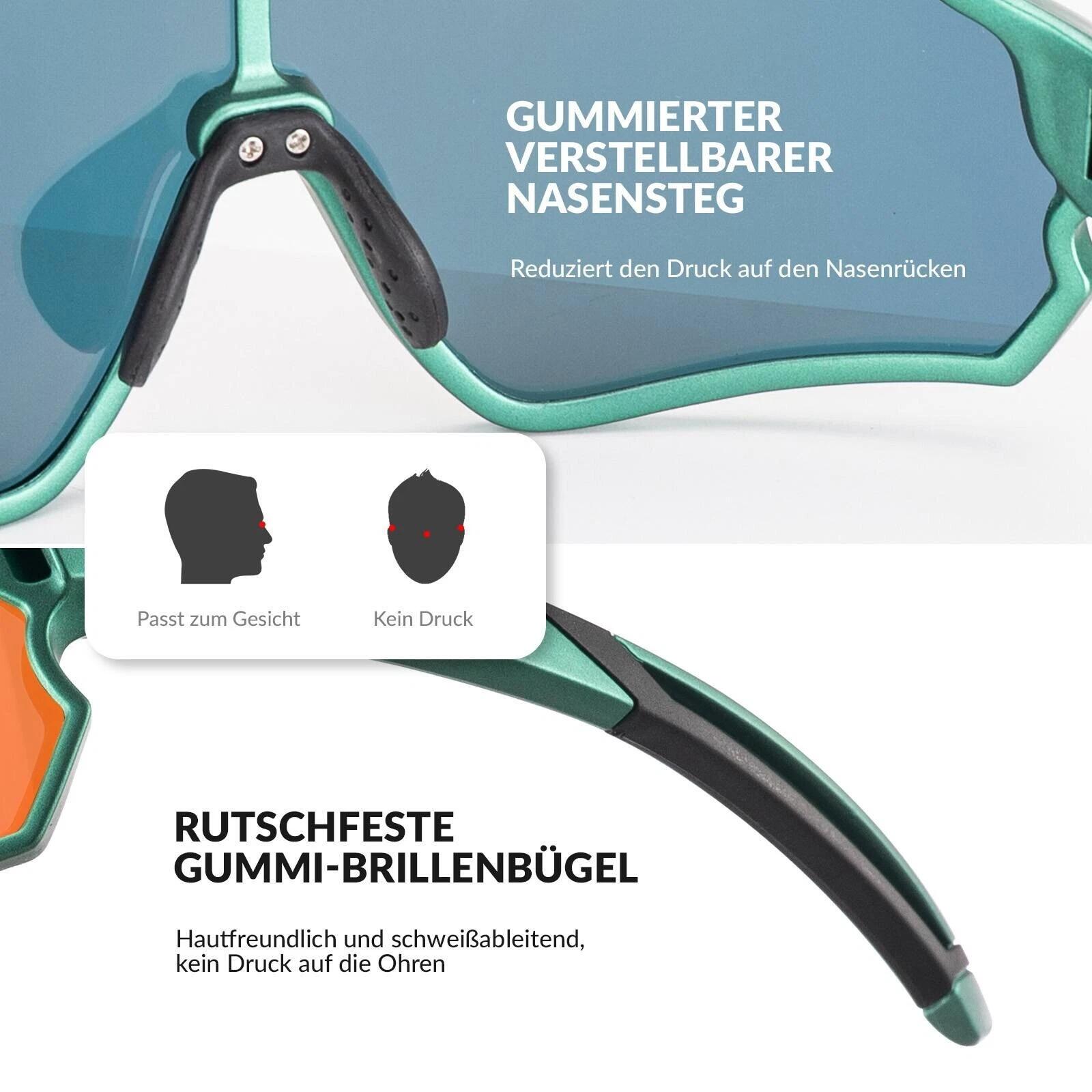 ROCKBROS Kinder Fahrradbrille UV400 Photochromic 5/8