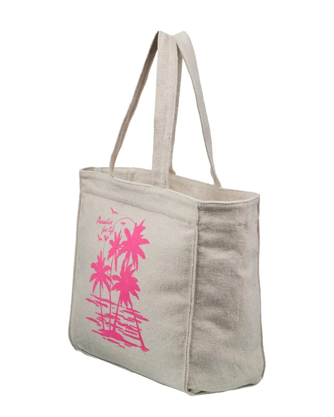 Torba typu tote dla Kobiety DRINK THE WAVE Beżowy 2/4