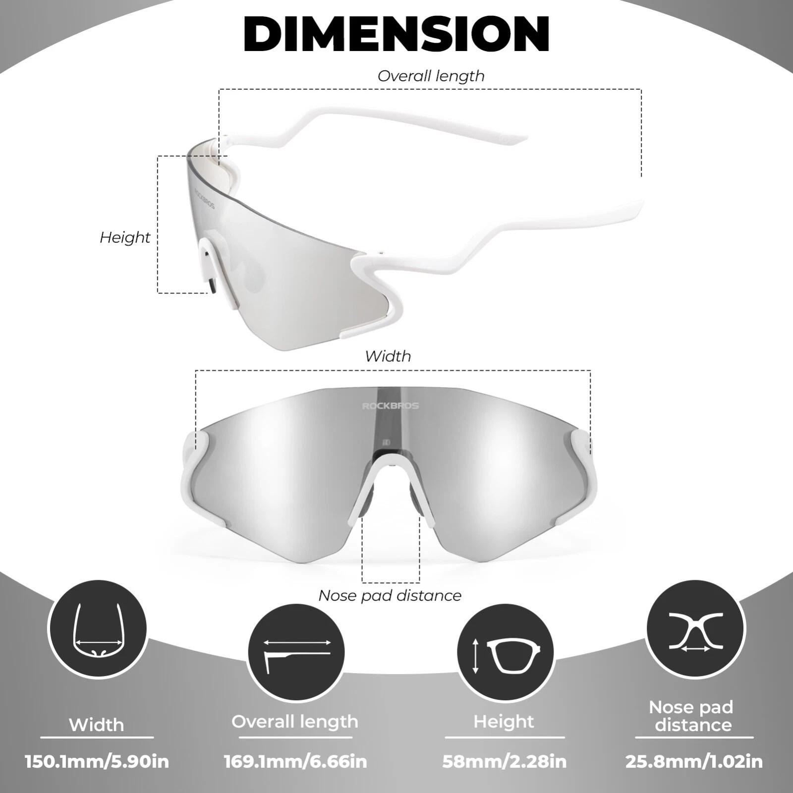 ROCKBROS Ultraleichte Photochromatische Sportbrille 5/8