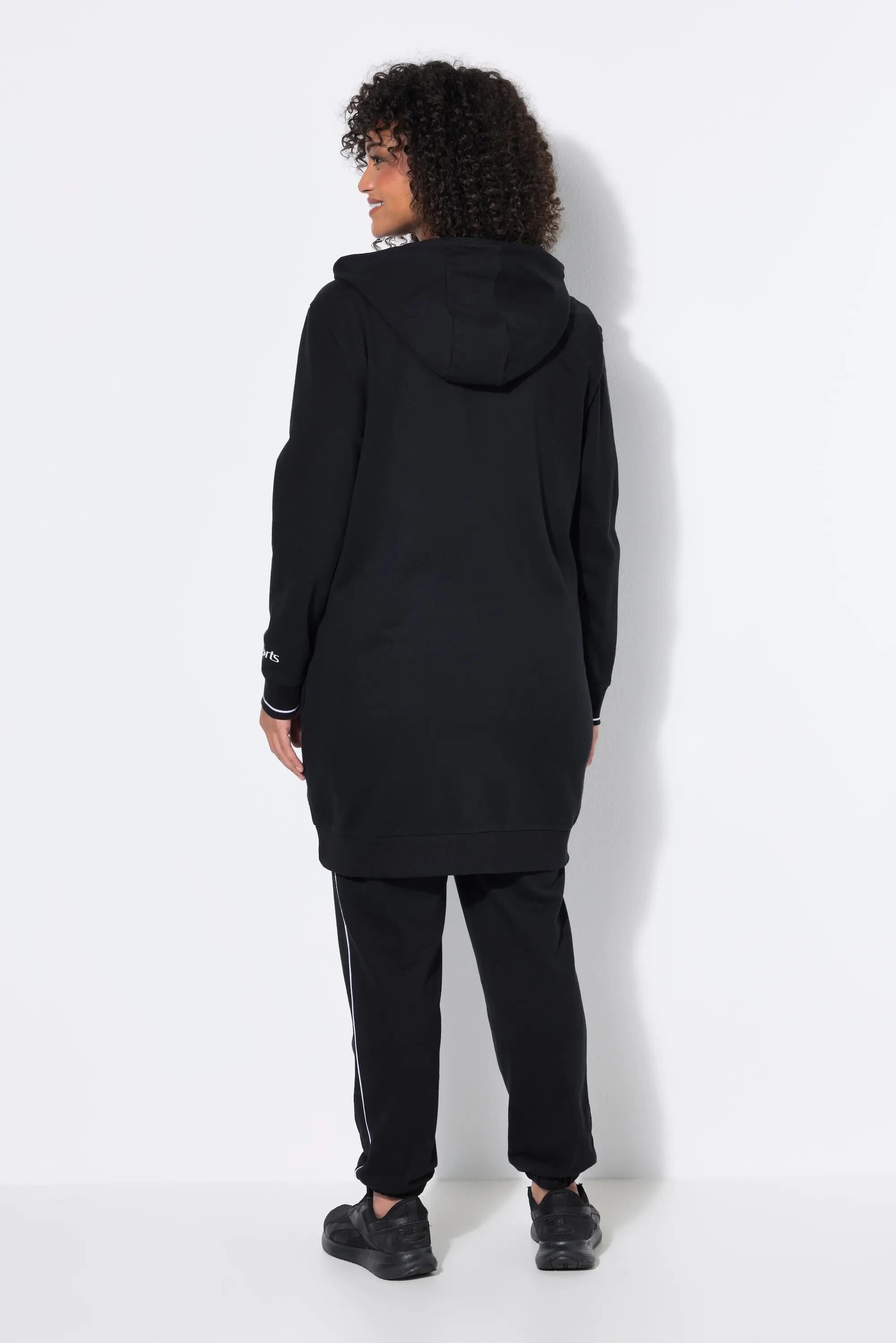 Dames Sweatvest sierpaspel oversized capuchon 2-wegrits 8/13