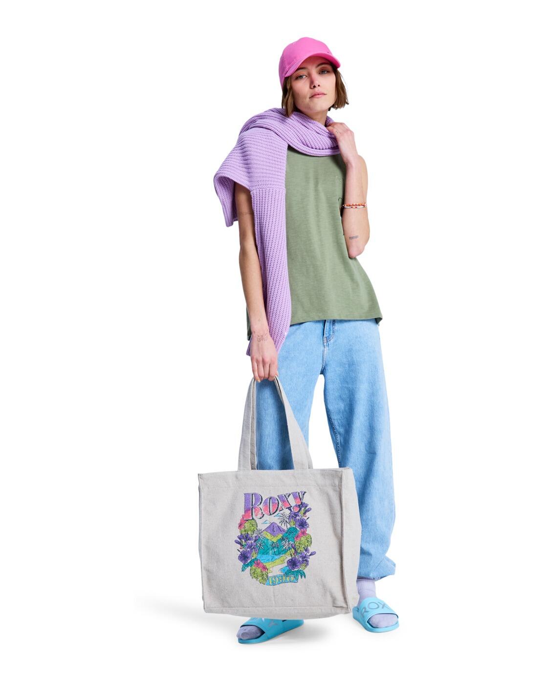 Bolsa de Playa con Asas DRINK THE WAVE Beige Mujer 2/4