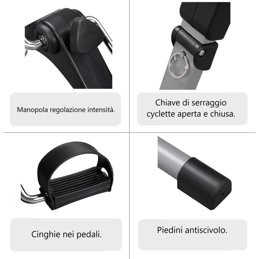 Yelloo - MB208 Bicicletta Cyclette esercizio gambe e braccia da seduto fitness 7/13